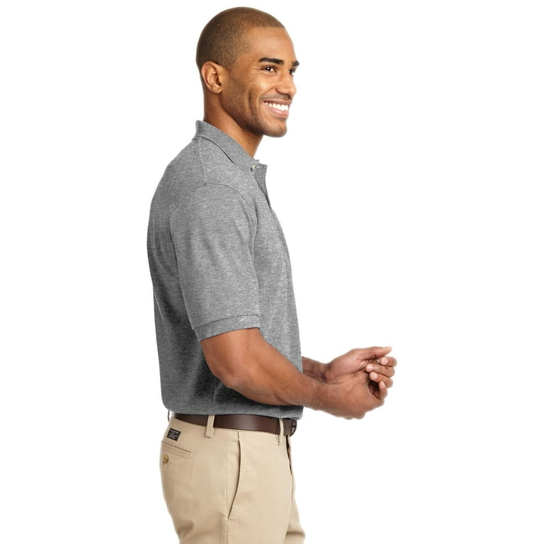 Port Authority K420P Heavyweight Cotton Pique Polo with Pocket - White - XL