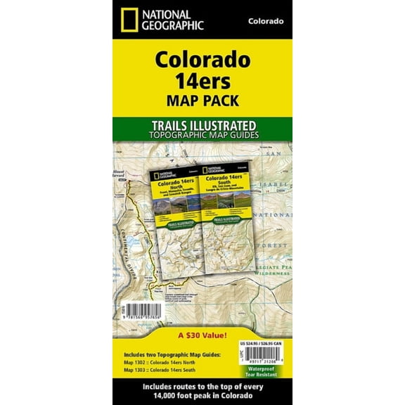 National Geographic Trails Illustrated M Colorado 14ers [Map Pack Bundle], (Paperback)