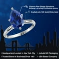 thumbnail image 2 of Gem Stone King 14K White Gold Blue Created Sapphire Solitaire Engagement Ring for Women | 3.57 Cttw | Pear Shape 12X8MM | Gemstone September Birthstone | Size 7, 2 of 6