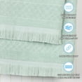 thumbnail image 5 of Superior Rolla Cotton Geometric Soft 3 Piece Towel Set, Sage, 5 of 12