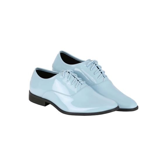 Men's Shiny Powder Blue Tuxedo Shoes