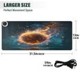 thumbnail image 4 of Wobogo Burning Basketball Heated Mouse Pad Extra-Large Desk Mat With 3 Heating Levels and 3-hour Auto Shut-Off Protection Ideal for Computer Keyboards Home Office Hand-warming Essential 31.5in × 13in, 4 of 9
