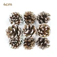 thumbnail image 3 of 6/9pcs Christmas Tree Pendant Artificial Pinecone with Snow Primary Pine Cones 4/6cm Xmas New Year Wreath Hanging Decoration, 3 of 5