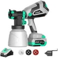 thumbnail image 1 of Litheli HVLP Paint Sprayer, 20V Paint Sprayers for Home Interior and Exterior, Cordless Paint Gun with 3 Patterns & 3 Nozzles for Car, Deck, Fence, Furniture, with 4.0 Ah Battery & 2.4 A Fast Charger, 1 of 6