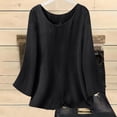 thumbnail image 5 of Neewe Women Tops Long Sleeve Shirts V Neck Loose Fit Soft Casual Solid Color T-Shirts Spring Summer Clothing-Black M, 5 of 8