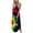 Yellow, variant on Ichuanyi Woman Dress, Summer Women's Maxi Dresses Summer Casual Cross Rounk Neck Sleeveless Slit Vacation Beach Pockets Long Dress
