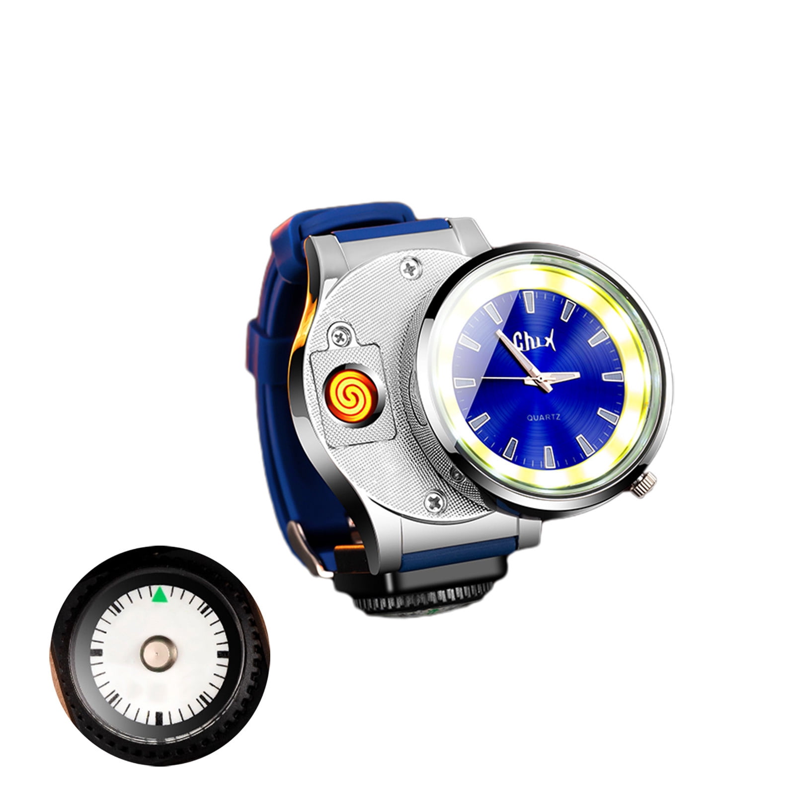 TaTaai 4Pcs Cool Lighters Watch, Unique Lighters, Lighter Wristwatches with Windproof Flameless Cigarette Cigar Lighter