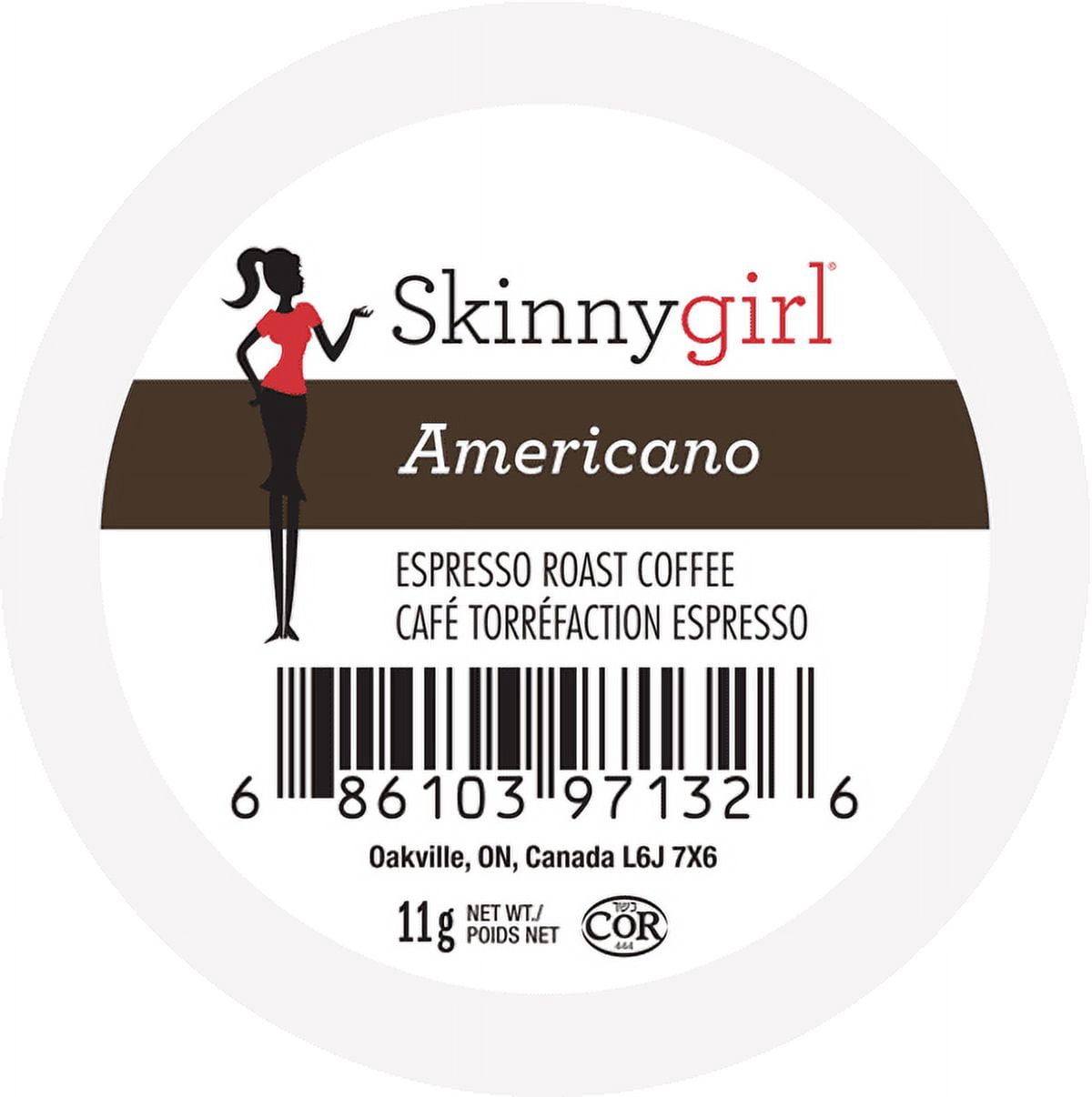 Skinnygirl Coffee Pods for Keurig K Cups Machines, 24 Americano Espresso Roast and 24 Breakfast Blend, 48 Count
