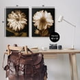 thumbnail image 3 of Stupell Sepia Chrysanthemum Flower Blooms Botanical & Floral Photography Gallery Wrapped Canvas Print Wall Art, Set of 2, 3 of 7