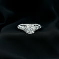 thumbnail image 3 of Rosec Jewels Moissanite Solitaire Engagement Ring for Women - 8 mm Cushion Cut - Celtic knot Ring - 3 Ct - D-VS1 Grade, 14K White Gold, US 3.00, 3 of 9
