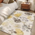 thumbnail image 4 of 3'x5' Area Rugs, Yellow Grey Botanical Indoor Outdoor Area Rug for Living Room Bedroom, Spring Floral Watercolor Rustic Washable Bathroom Rugs Kitchen Floor Carpet Mats Home Decor Aesthetic, 4 of 8