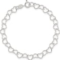thumbnail image 4 of Sterling Silver 7Inch Polished Fancy Heart Link Bracelet (7 X 6) Made In Italy qh320-7, 4 of 5