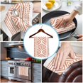 thumbnail image 3 of Orange Boho Kitchen Towels Set of 2, Water Absorbent Dish Towel, Vintage Southwestern Geometric Stripes Decorative Hand Towels - Quick Drying Cloth for Cooking Baking, 18x28 Inch, 3 of 8
