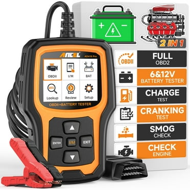 ANCEL AD410 Pro Automotive Diagnostic Tool with OBDII Functions, Battery Tester