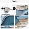 thumbnail image 5 of Blue Beige Ombre Tier Curtains, Geometric Moire Abstract Modern Light Filtering Kitchen Curtains, 2Pcs Rod Pocket Half Window Treatments Panels for Sink Cafe Cabinet Camper 27.5x24 Inches, 5 of 9