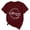 Wine Red, variant on Women's Short Sleeve T-Shirt Clearance Women Cotton T Shirt Women's Difference Maker Para Printed T Shirt Cotton Round Neck Casual Short Sleeves