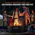 thumbnail image 4 of 36 Inch Fire Pit Ring, Large Fire Pit Ring for Outside Wood Burning, Fire Pits Rings with High-Temperature Coating for Backyard, Bonfire, Camping, Beach (3x3 FT), 4 of 6
