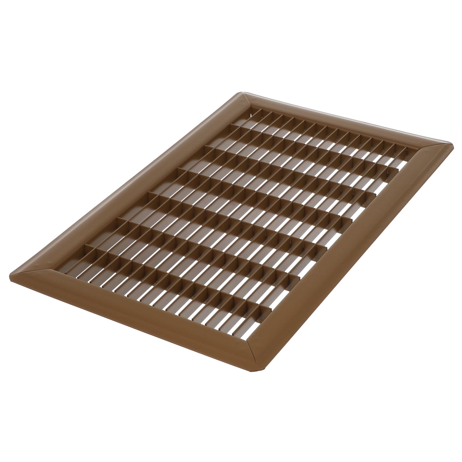 4in x 16in Imperial Brown Heavy Gauge Steel Floor Grille - Heating and Cooling Air Vent