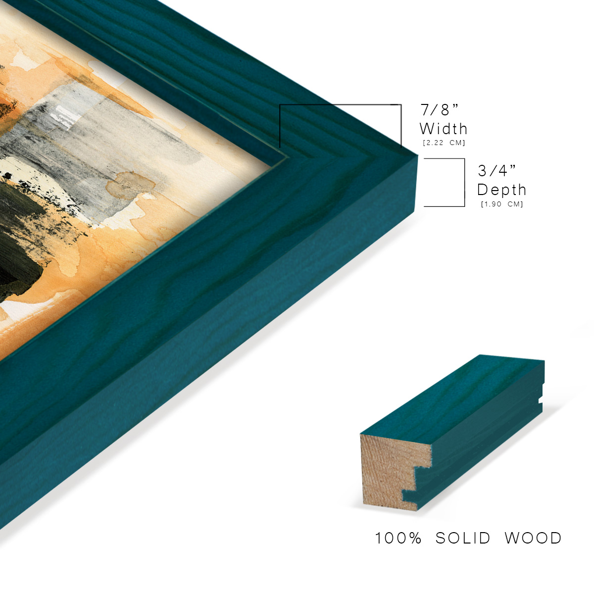 Seria III - Framed Print w/glass - Ocean Blue