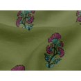 thumbnail image 4 of oneOone Viscose Jersey Light Green Fabric Floral Block Craft Projects Decor Fabric Printed By The Yard 60 Inch Wide, 4 of 5