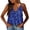 Blue, variant on AWZXDE Womens Summer Tops Solid Color V Neck Sequin Camisole Tank Top T Shirt