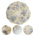 thumbnail image 3 of Unique Bargains 1 Pc Women Big Flower Bath Cap for Bathroom Business Travel White Purple, 3 of 4