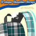 thumbnail image 5 of Green and White Checkered Pattern 17" School Backpacks for Teens,Waterproof Oxford Fabric,S-Shape Padded Straps for School,Travel,Hiking,Camping, 5 of 6