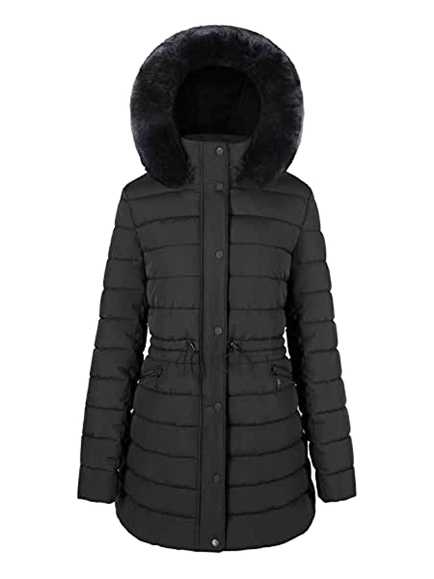 Csndyce Women's Puffer Jacket Water-Resistant Full-Zip Long Warm Winter ...