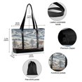 thumbnail image 2 of FORMRS Canvas Laptop Tote Bag for Women with 15.6" Computer Compartments Shoulder Handbag, Blue Snowy Mountain, 2 of 7