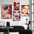 thumbnail image 4 of Pósteres de salón de belleza con formas de uñas y maquillaje de ojos a la moda, impresiones en lienzo, cuadros artísticos de pared, regalos, peluquería, decoración del hogar, 4 of 5