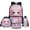 Pink Axolotl, variant on Uorisanigo Sunflower Cow School Bag Set of 4, Lightweight Kids Backpack with Lunch Box Pencil Case Water Bottle Sleeve, 17 inch SchoolBag Set Elementary Middle School Bookbag