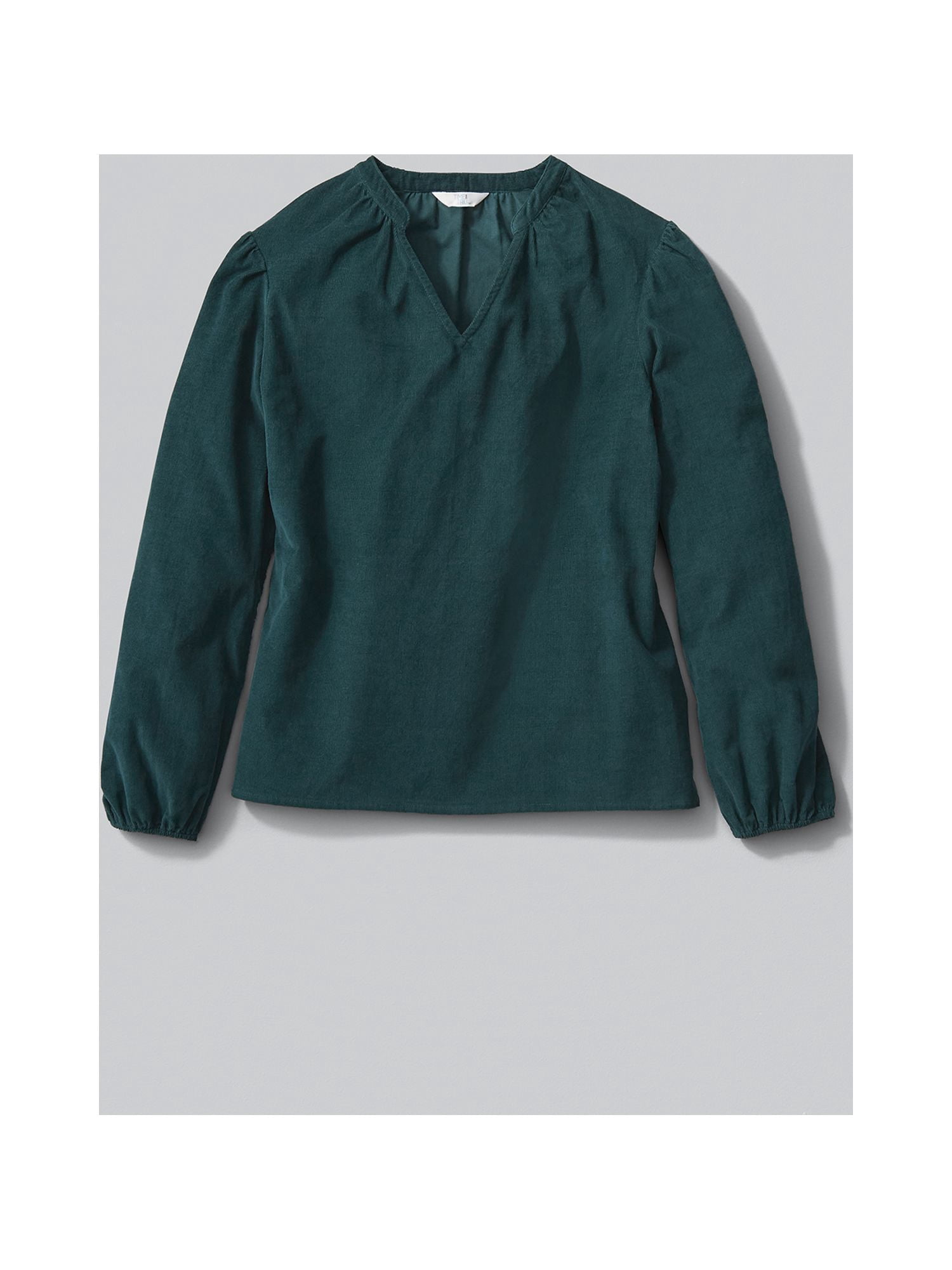 Time and Tru Women's Puff Sleeve Corduroy Top, Sizes XS-XXXL