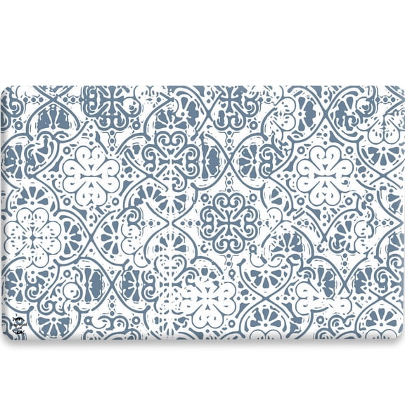 Briarwood Lane Ornamental Blue and White Comfort Mat