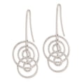 thumbnail image 6 of Auriga Fine Jewelry 925 Sterling Silver Rh-plated Diamond-cut Circles Dangle Earrings for Women, 6 of 6