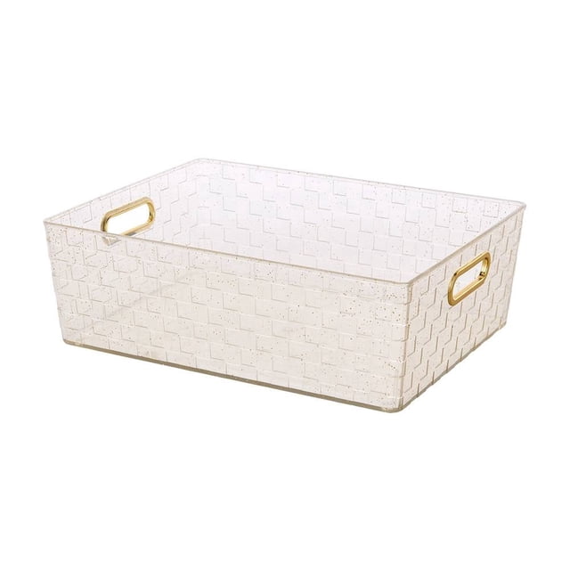 Cesta Home Trends de Plástico con Asas para Almacenamiento