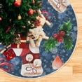thumbnail image 5 of GZHJMY Christmas Tree Skirt Winter Snowflake Xmas Tree Skirt Floor Door Round Mat Decorations for Holiday Party Home Christmas Day Ornaments, 35.4", 5 of 6