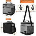 thumbnail image 5 of OPUX Extra Large Insulated Lunch Box Men Women, Lunch Bag for Work, Leakproof Soft Cooler Tote Adult, Lunch Pail, Picnic Beach Collapsible Food Bag with Shoulder Strap, Heather Grey, 5 of 8