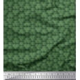 thumbnail image 1 of Soimoi Green Cotton Cambric Fabric Scales Geometric Print Fabric by the Yard 56 Inch Wide, 1 of 3