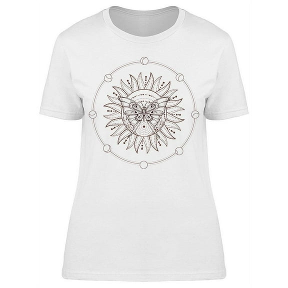 Butterfly Sun And Moons T-Shirt Women -Image by Shutterstock, Female Small
