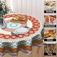 thumbnail image 4 of Boho Tablecloth Round 60 Inch - Floral Table Cloths Bohemian Circle Table Cover for Party Picnic Kitchen Dining Room, 4 of 7