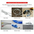 thumbnail image 2 of Organizador de cables de 5 piezas con cinta adhesiva Organizador de cables universal de escritorio, 2 of 8