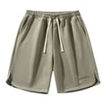 thumbnail image 1 of pstuiky Pantalones cortos para hombre, Pantalones cortos de verano para hombre, informales y cómodos, con bolsillo y cintura elástica y cordón ajustable. Pantalones cortos cargo, 1 of 7