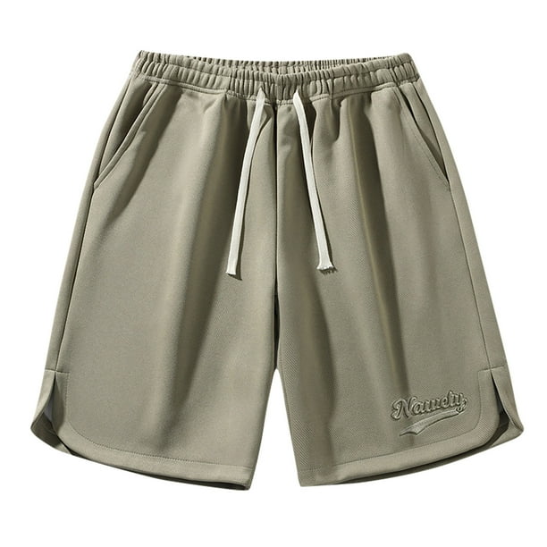 Pantalones Cortos Deportivos de los Hombres con Cordón de Bolsillo Cintura Elástica, Ligero Y Cómodo Pantalones Cortos de los Hombres Casual