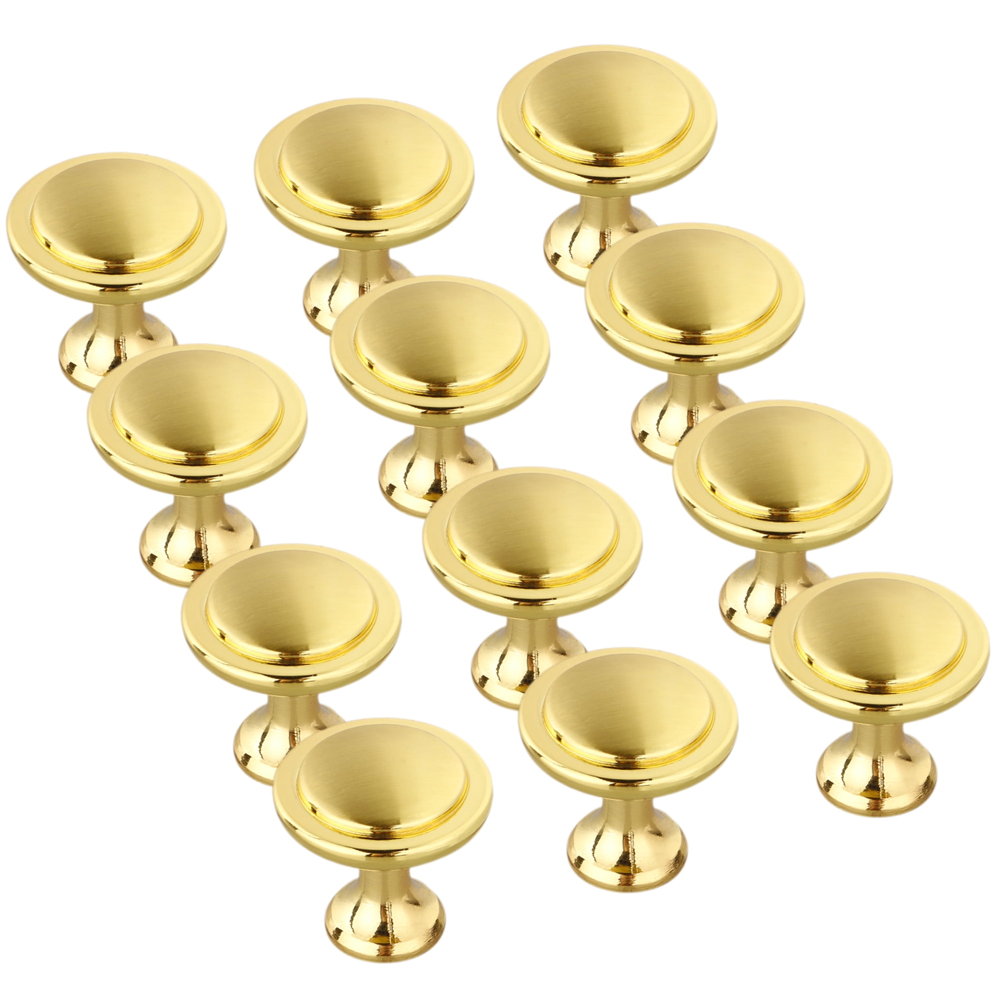12 Pack Satin Nickel Kitchen Cabinet Knobs Round Drawer Door Pull
