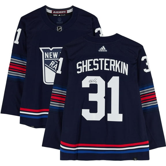 Igor Shesterkin New York Rangers Autographed 2023-24 Navy Alternate Adidas Authentic Jersey - Fanatics Authentic Certified