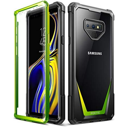 Poetic Guardian [Scratch Resistant Back] [360 Degree Protection] Full-Body Rugged Clear Hybrid Bumper Case Built-in-Screen Protector Samsung Galaxy Note 9