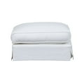 thumbnail image 5 of Sunset Trading Ariana Contemporary Fabric Slipcovered Ottoman in White, 5 of 5
