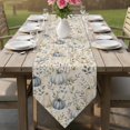 thumbnail image 6 of Thanskgiving Fall Table Runner Linen Burlap Table Runner 36 Inches Small Rustic Pumpkins Botanical Maple Leaf Dresser Scarves for Kitchen Island Coffee Dining Room Party Holiday Decoration 13"x36", 6 of 8
