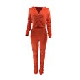 thumbnail image 3 of Honganda Slim Pleated Zipper Hooded Top and Pants Two-piece Suit, 3 of 6