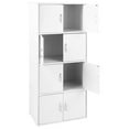 thumbnail image 2 of Hodedah HID 44 8 Door Enclosed Storage Cabinet for Home and Office, White, 2 of 8